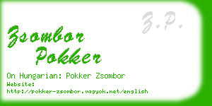 zsombor pokker business card